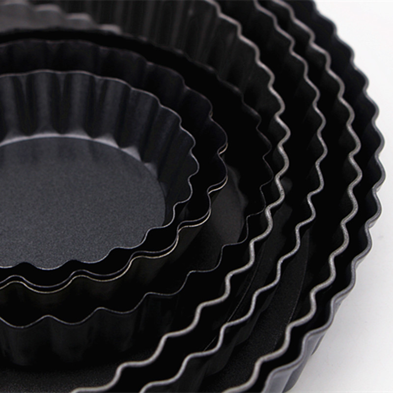 Baking Mold Bread Fruit Pie Baking Tray 4 Inch round Live Bottom Chrysanthemum Non-Stick Surface Cake Mold Wholesale