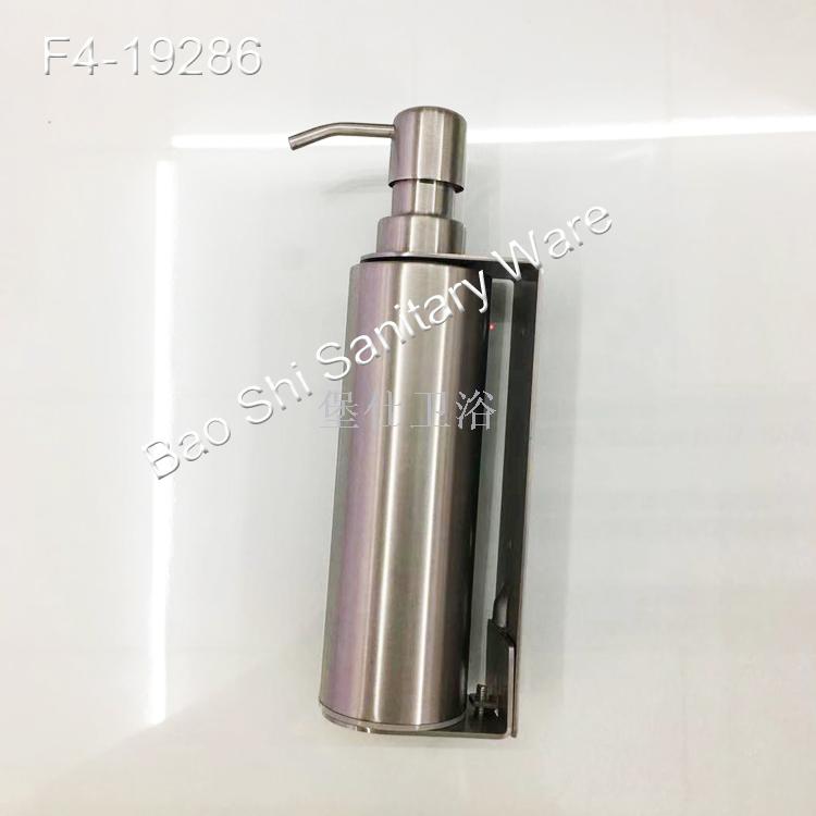 304 stainless steel wall-mounted hotel manual soap dispenser shampoo shower gel bottle bathroom hand sanitizer box