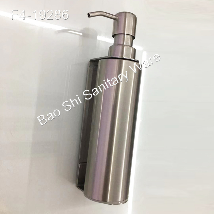 304 stainless steel wall-mounted hotel manual soap dispenser shampoo shower gel bottle bathroom hand sanitizer box