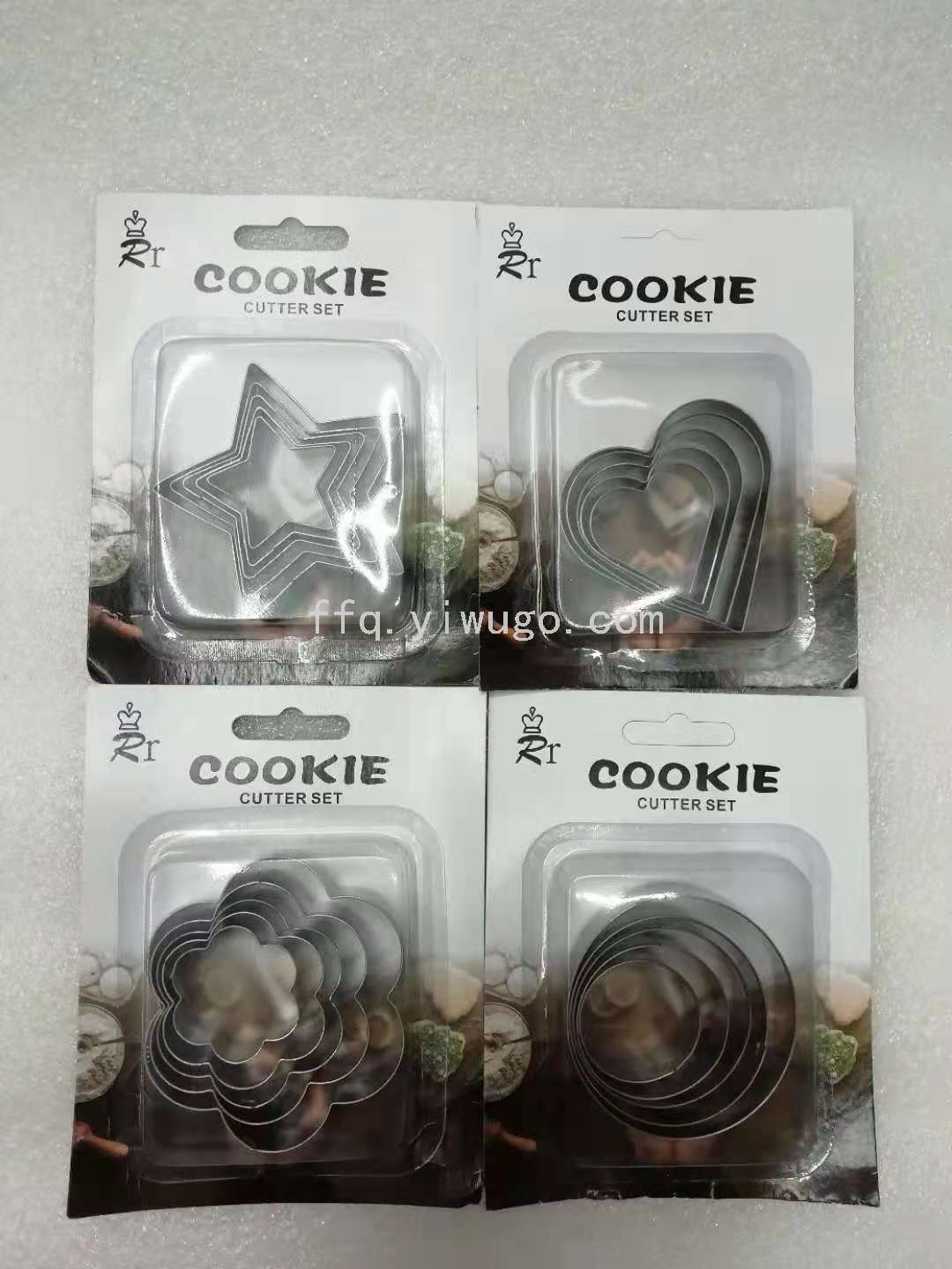 3Pc Stainless Steel 430 Cake Mold 5Pc Stainless Steel 430 Cake Mold Love Plum Blossom round and Square Cake Mold