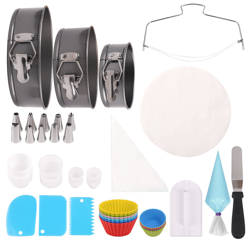 Baking Suit Cake Mold Turntable Decorating Nozzle Cake Tools Amazon&#039;s Same 186-Piece Baking Mold Set
