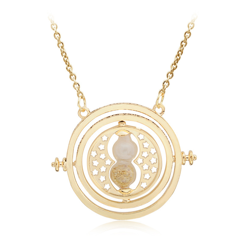 Cross-Border Hot Selling Pendant European and American Peripheral Creative Time Converter Hourglass Necklace Accessories Foreign Trade Hot Sale