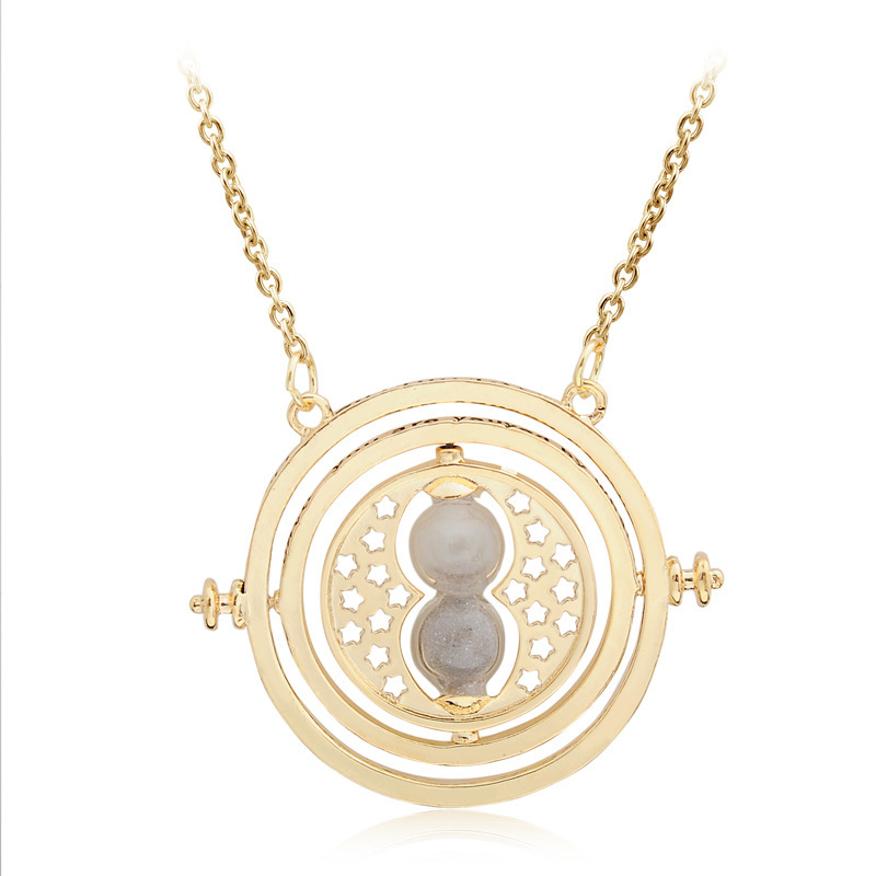 Cross-Border Hot Selling Pendant European and American Peripheral Creative Time Converter Hourglass Necklace Accessories Foreign Trade Hot Sale