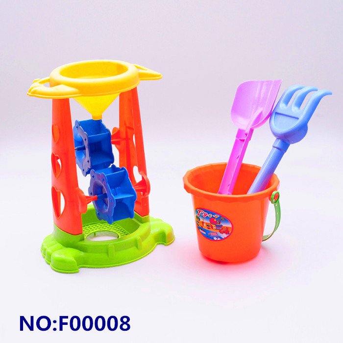 The new children's toys, hourglass with sand tools four sets of beach toys The new children's toys, hourglass with sand tools four sets of beach toys