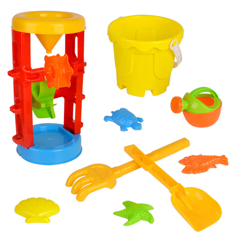 The new beach hourglass combines 9 pieces of summer toy children&#039;s fun with the beach toys direct sale.