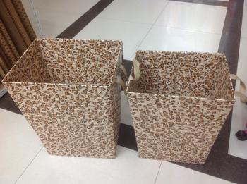 Hand-woven debris basket, packed with laundry baskets, polypropylene Ribbon storage baskets, hand-woven baskets