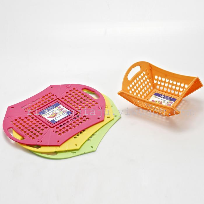 Plastic top grade folding baskets kitchen storage drain basket fruit gift promotional baskets RS-6221 Plastic top grade folding baskets kitchen storage drain basket fruit gift promotional baskets RS-6221