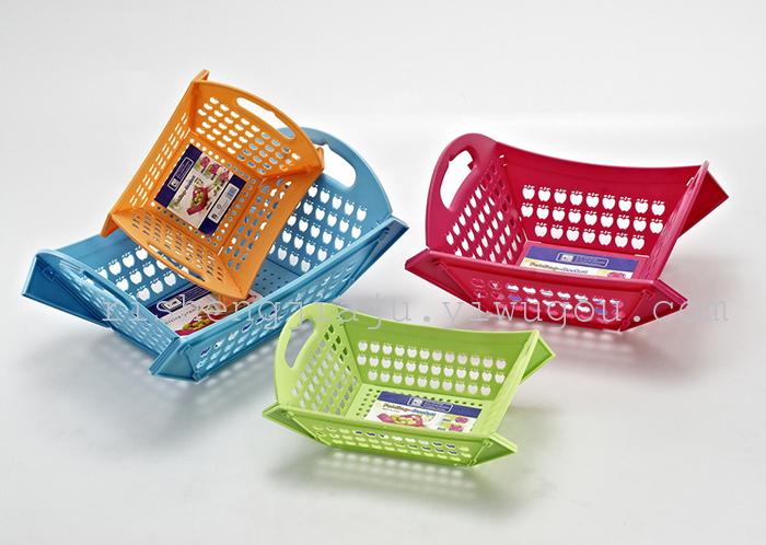 Plastic top grade folding baskets kitchen storage drain basket fruit gift promotional baskets RS-6221 Plastic top grade folding baskets kitchen storage drain basket fruit gift promotional baskets RS-6221