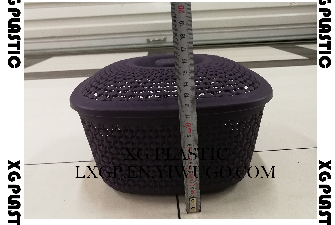 storage basket with cover 3 size fashion designer square hollow home organizer bin PP baskets fruit wash drain basket storage basket with cover 3 size fashion designer square hollow home organizer bin PP baskets fruit wash drain basket