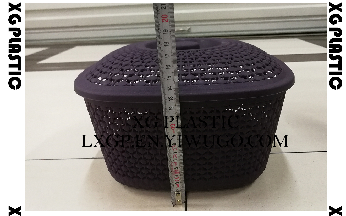 storage basket with cover 3 size fashion designer square hollow home organizer bin PP baskets fruit wash drain basket storage basket with cover 3 size fashion designer square hollow home organizer bin PP baskets fruit wash drain basket