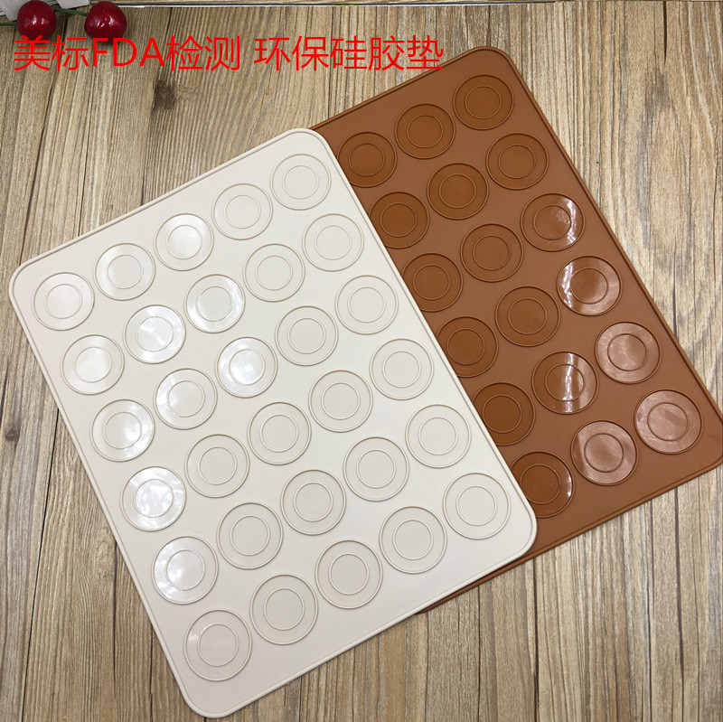 Silicone Baking Mat 30-Hole round Macaron Silicone Pad High Temperature Resistant Macaron Silicone Pad Baking Pad