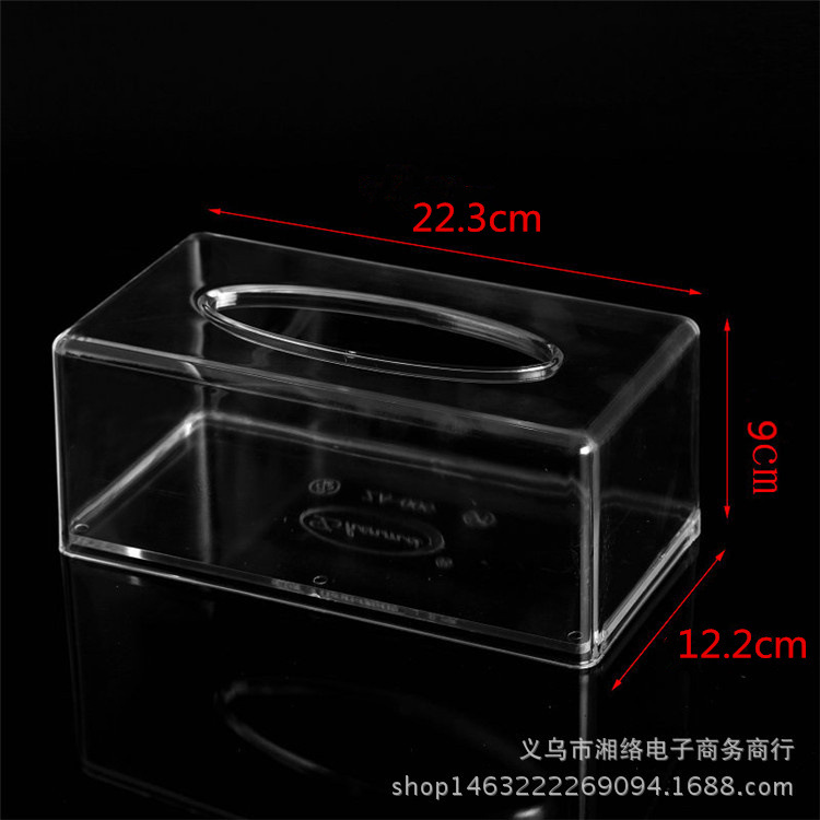 European-Style Hotel Supplies KTV Creative Rectangle Transparent Acrylic Tissue Box Car Paper Box