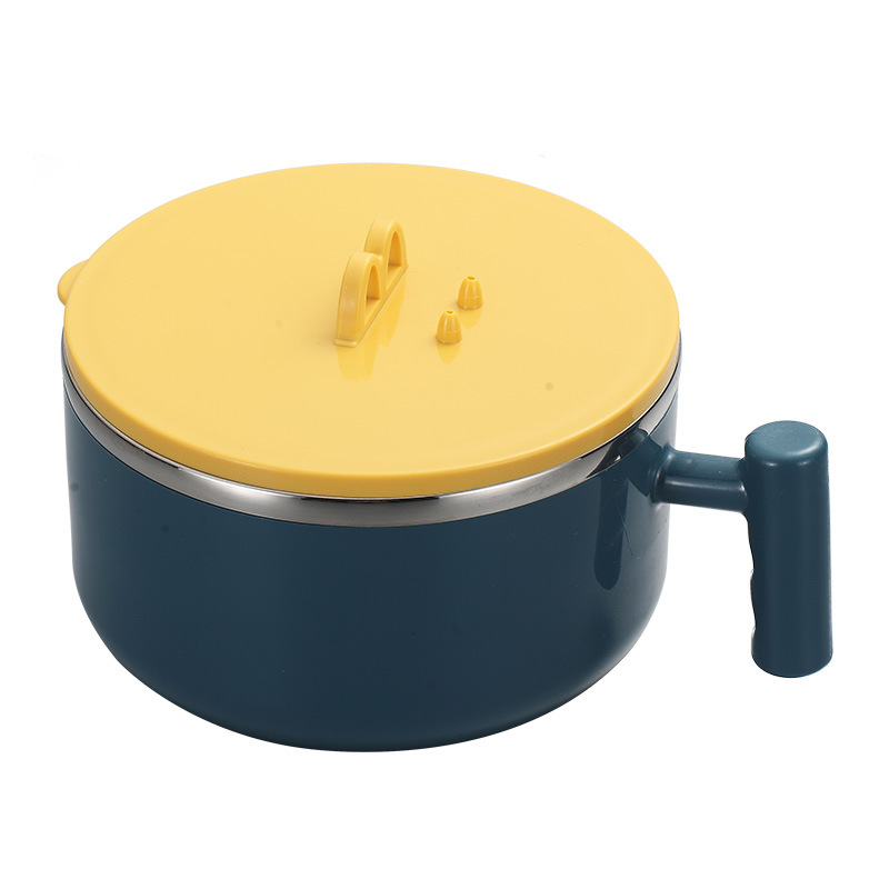 steel instant such as bowl with cover household office worker portable student lunch box Japanese bowl set with cutlery