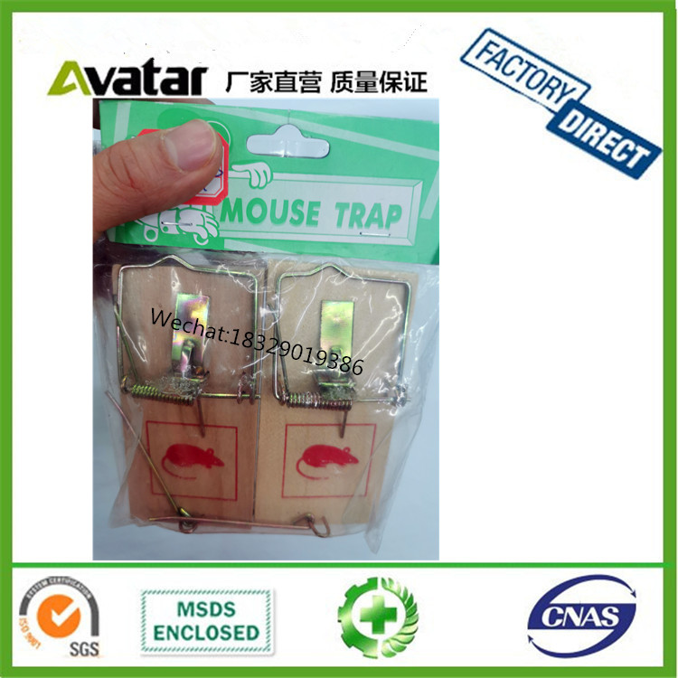 Rat Wooden Snap Trap Quick Kill Wooden  Mouse Trap wtih bag pack