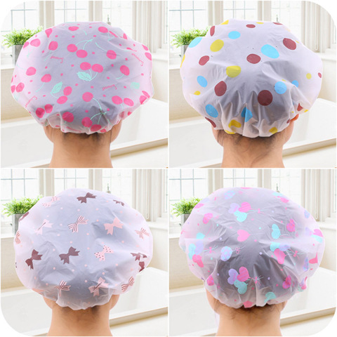 Full-color thickened waterproof bath cap adult wash bath cap Kitchen fume hood shower cap individually packaged