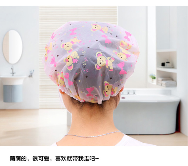 Full-color thickened waterproof bath cap adult wash bath cap Kitchen fume hood shower cap individually packaged Full-color thickened waterproof bath cap adult wash bath cap Kitchen fume hood shower cap individually packaged