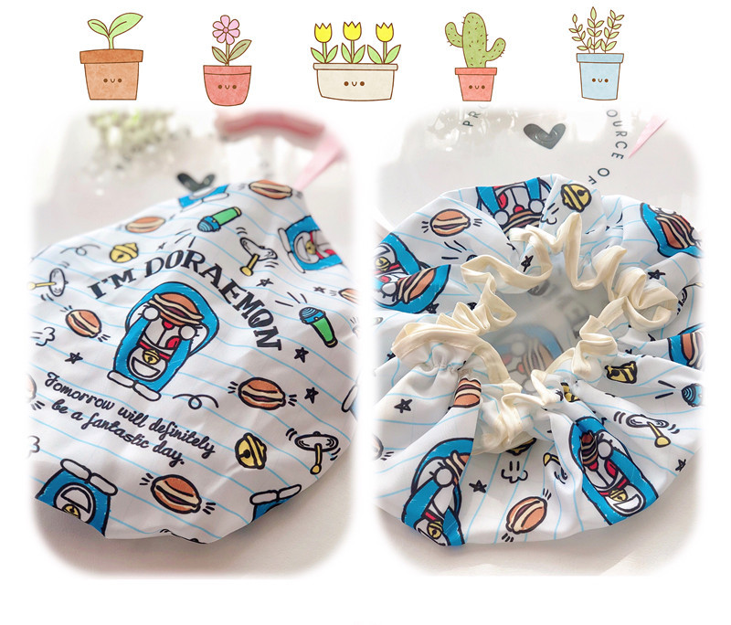 Cute cartoon double bath cap Merledi waterproof bath cap corner biological shampoo kitchen lampblack hair cap Cute cartoon double bath cap Merledi waterproof bath cap corner biological shampoo kitchen lampblack hair cap