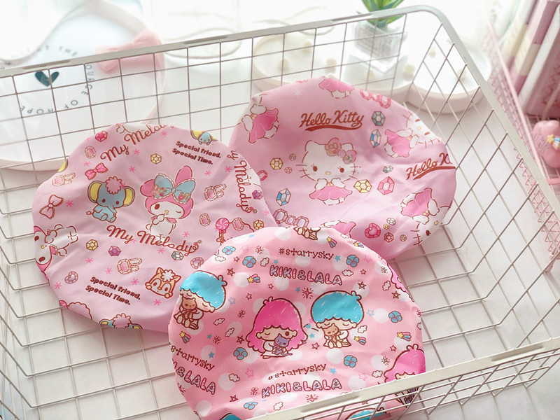 Cute cartoon double bath cap Merledi waterproof bath cap corner biological shampoo kitchen lampblack hair cap Cute cartoon double bath cap Merledi waterproof bath cap corner biological shampoo kitchen lampblack hair cap