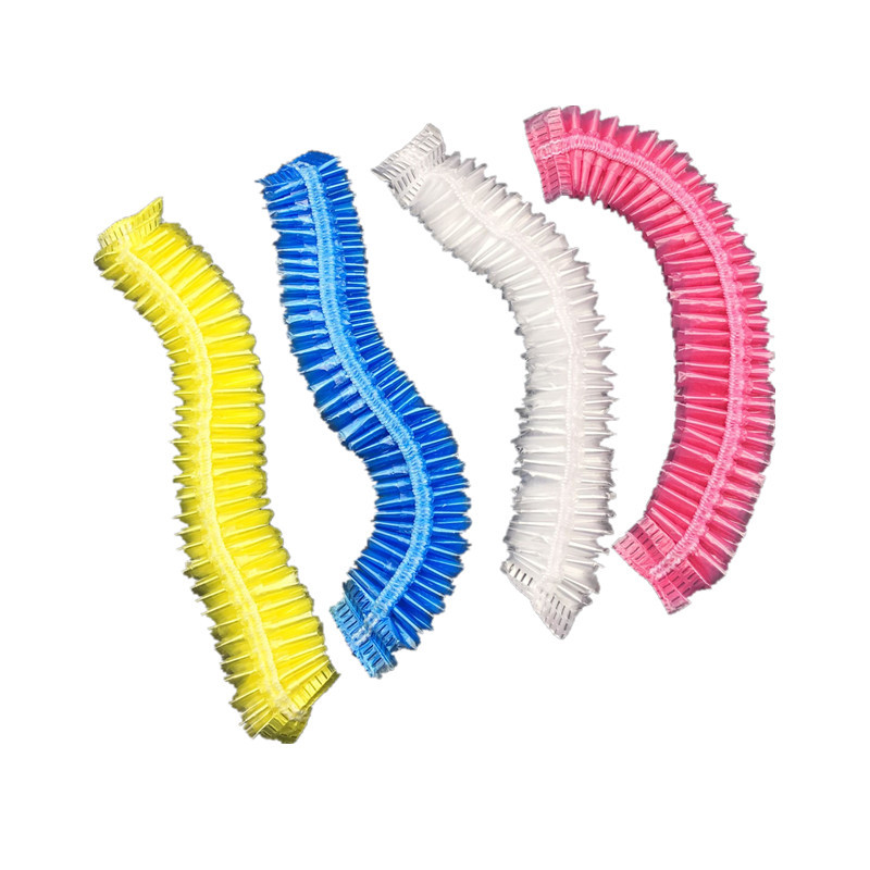 whole disposable bath cap PE plastic transparent waterproof thickened bar bath cap hotel supplies installed 100