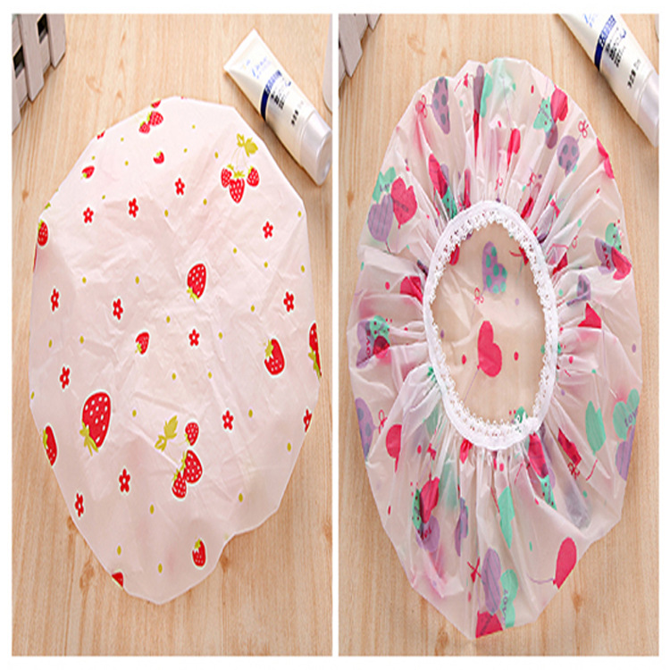 Bath waterproof bath cap with thickened cartoon pattern make-up care cap kitchen lampblack cap wholesale