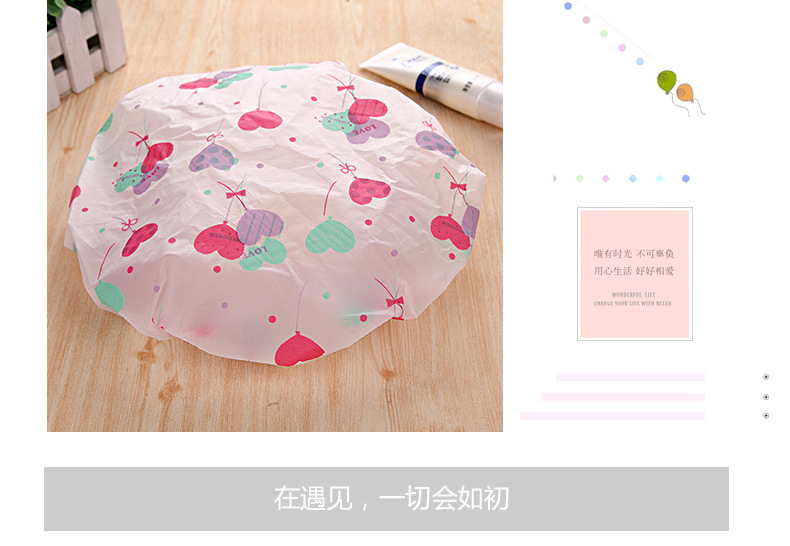 Bath waterproof bath cap with thickened cartoon pattern make-up care cap kitchen lampblack cap wholesale Bath waterproof bath cap with thickened cartoon pattern make-up care cap kitchen lampblack cap wholesale