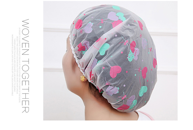 Bath waterproof bath cap with thickened cartoon pattern make-up care cap kitchen lampblack cap wholesale Bath waterproof bath cap with thickened cartoon pattern make-up care cap kitchen lampblack cap wholesale