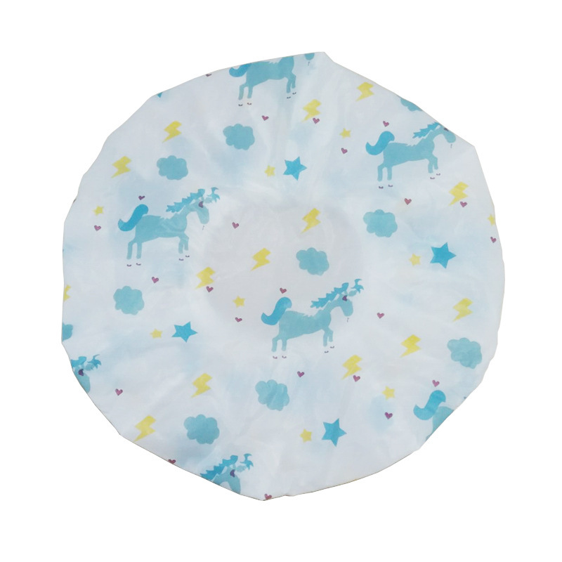 Bath waterproof bath cap with thickened cartoon pattern make-up care cap kitchen lampblack cap wholesale Bath waterproof bath cap with thickened cartoon pattern make-up care cap kitchen lampblack cap wholesale