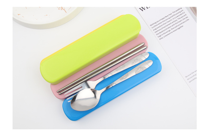 Stainless Steel Portable Tableware Set School Season Student Office Worker Travel Chopsticks Spoon Fork Tableware Set Stainless Steel Portable Tableware Set School Season Student Office Worker Travel Chopsticks Spoon Fork Tableware Set