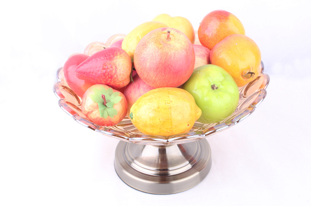 European Fruit Plate Creative Luxury High-Grade Glass Living Room Decoration Gift Utensils Coffee Table Home Practical Decoration