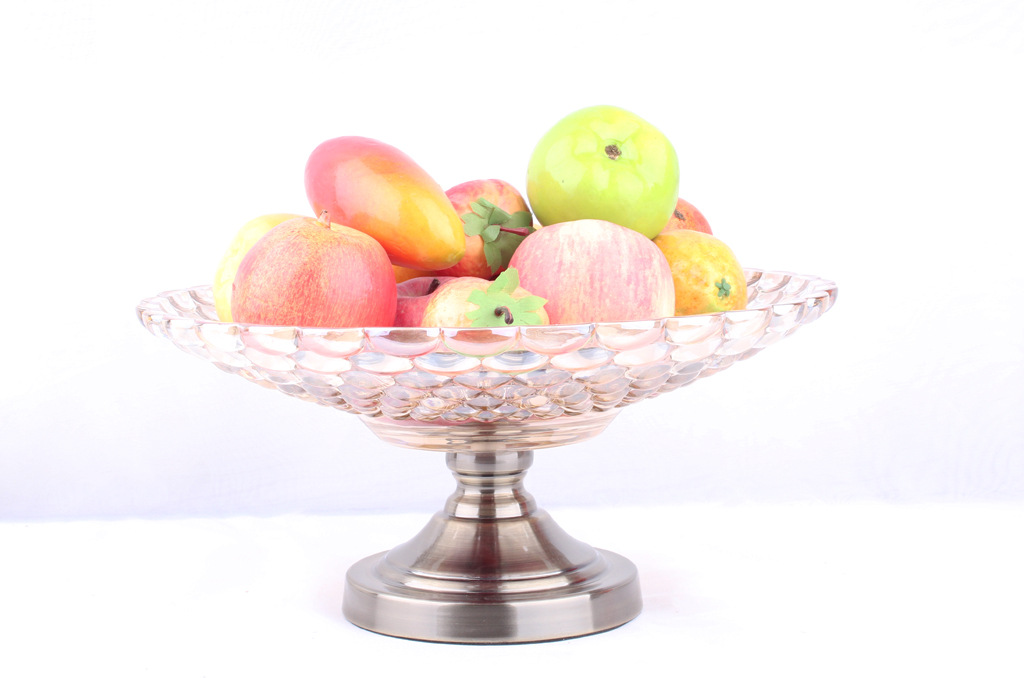 European Fruit Plate Creative Luxury High-Grade Glass Living Room Decoration Gift Utensils Coffee Table Home Practical Decoration
