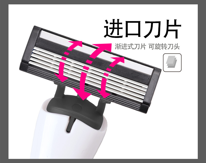 Max Men's Five-Layer Disposable Manual Shaver Induction Cutter Head Swedish Blade Old-Fashioned Razor Shaver Factory