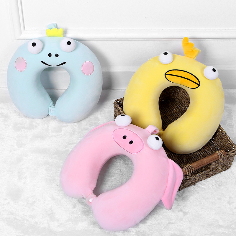 Animal Cartoon Student U-Shaped Neck Pillow Children&#039;s Holiday Outdoor Super Soft Portable Slow Rebound Memory Foam U-Shaped Pillow Head