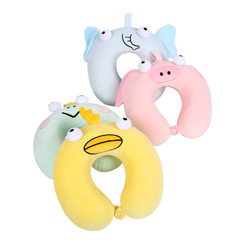 Animal Cartoon Student U-Shaped Neck Pillow Children&#039;s Holiday Outdoor Super Soft Portable Slow Rebound Memory Foam U-Shaped Pillow Head