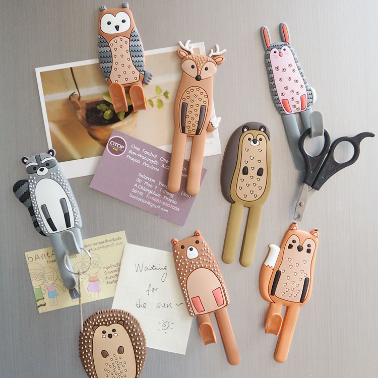 Nordic animal magnetic refrigerator stick hook Japanese system hook