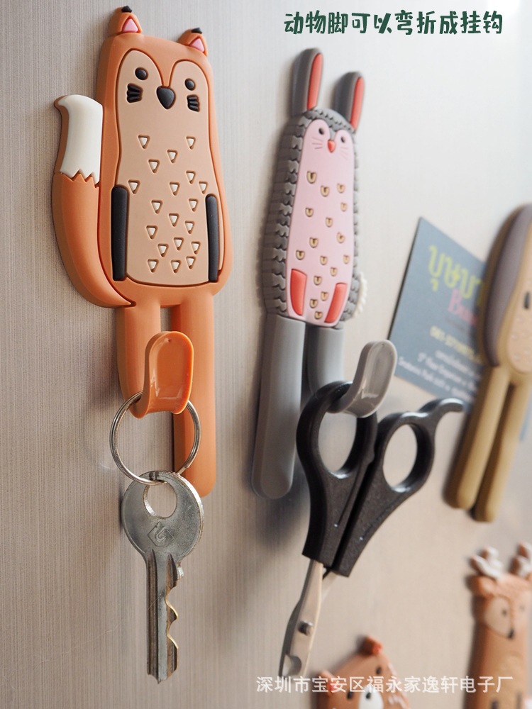 Nordic animal magnetic refrigerator stick hook Japanese system hook