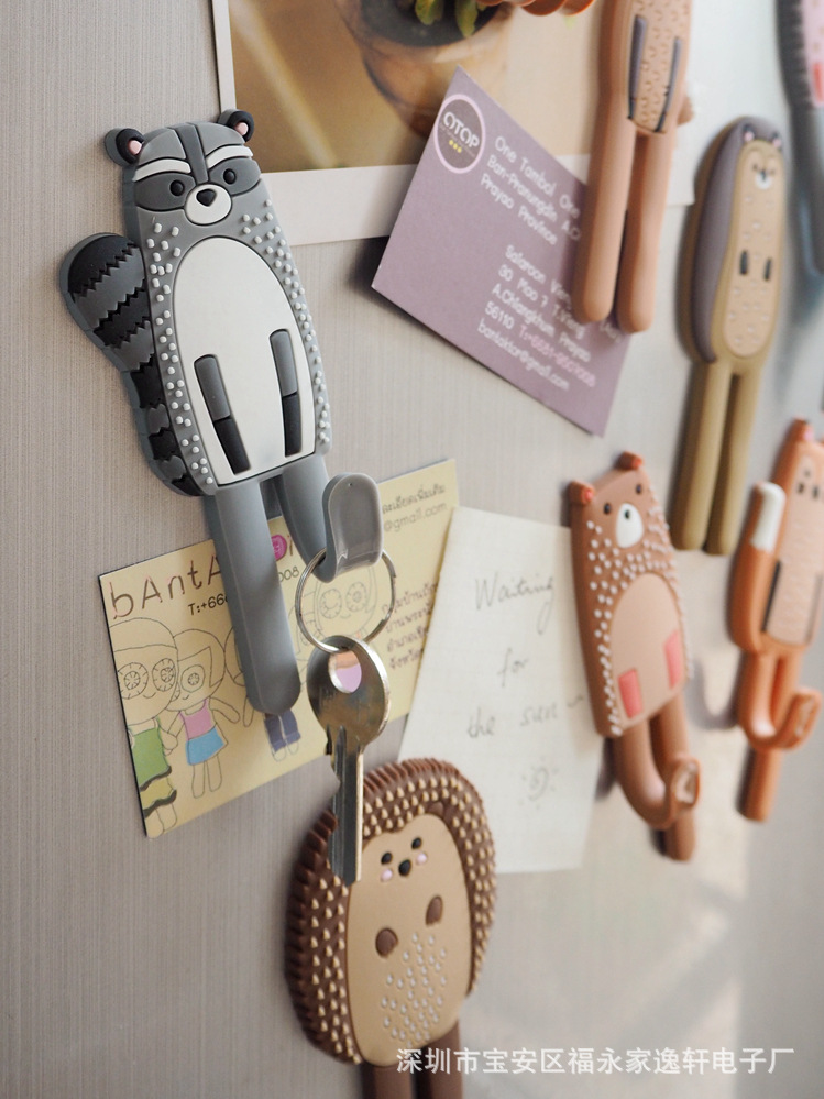 Nordic animal magnetic refrigerator stick hook Japanese system hook