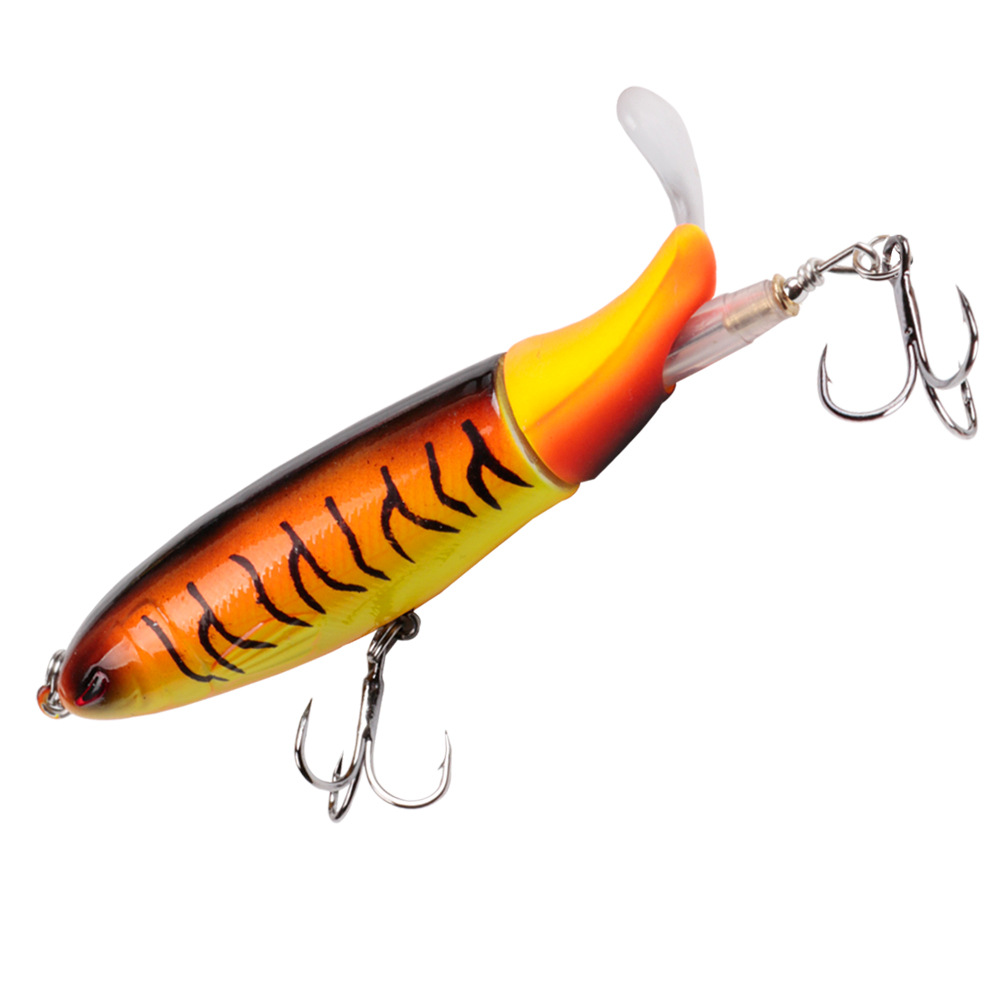 13G10cm Luya Bait Propeller Tractor Hard Bait Floating Pencil Lure Bait VIB Blood Groove Hook