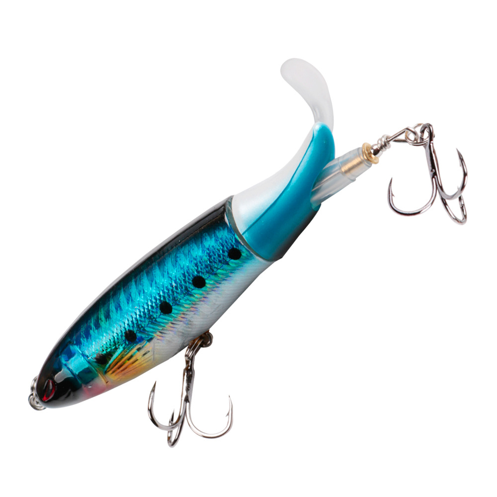13G10cm Luya Bait Propeller Tractor Hard Bait Floating Pencil Lure Bait VIB Blood Groove Hook