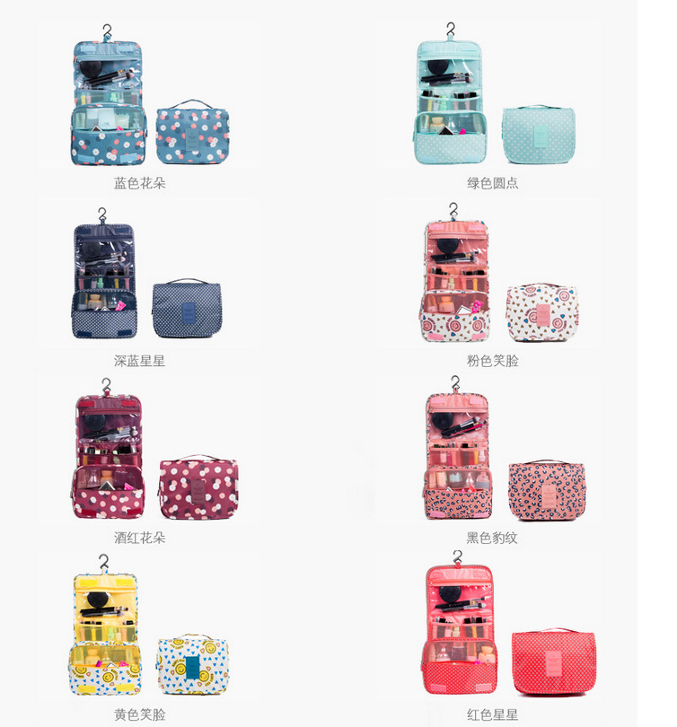 travel hook wash gargle bag can be hung with a storage bag portable ladies large capacity folding makeup bag