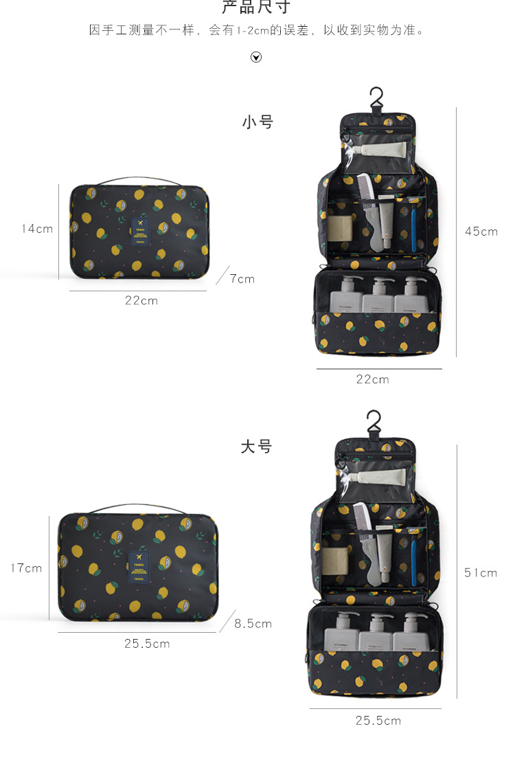 hotselling travel large capacity waterproof makeup bag multifunctional portable storage bag hook wash gargle bag whole