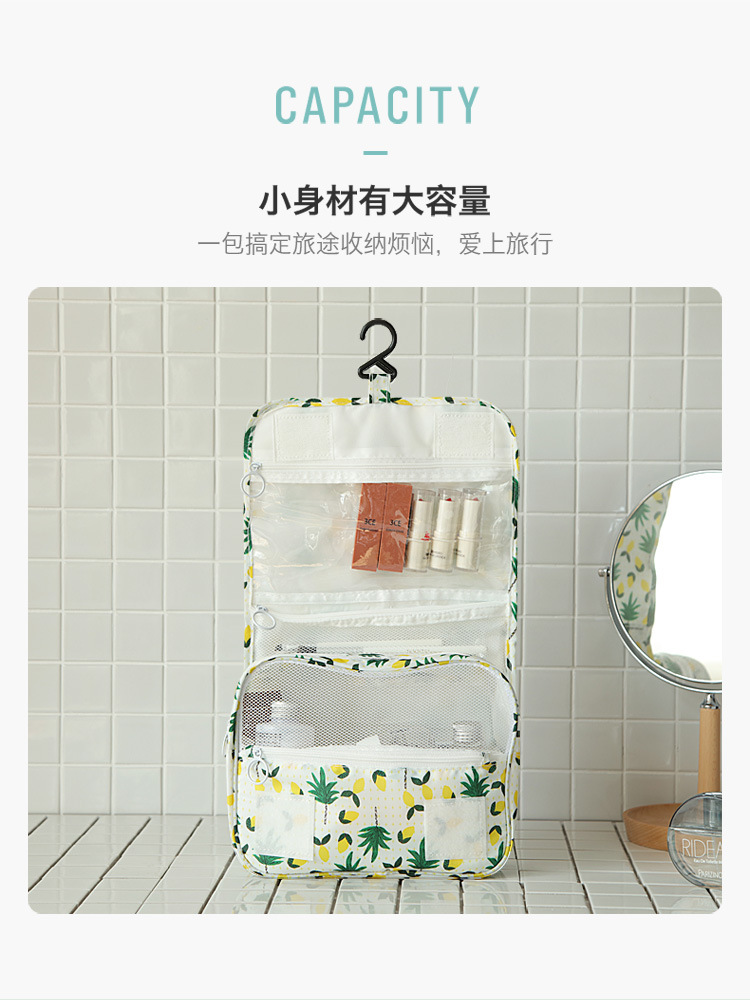 New twill waterproof travel folding bag portable business trip hand hook wash bag