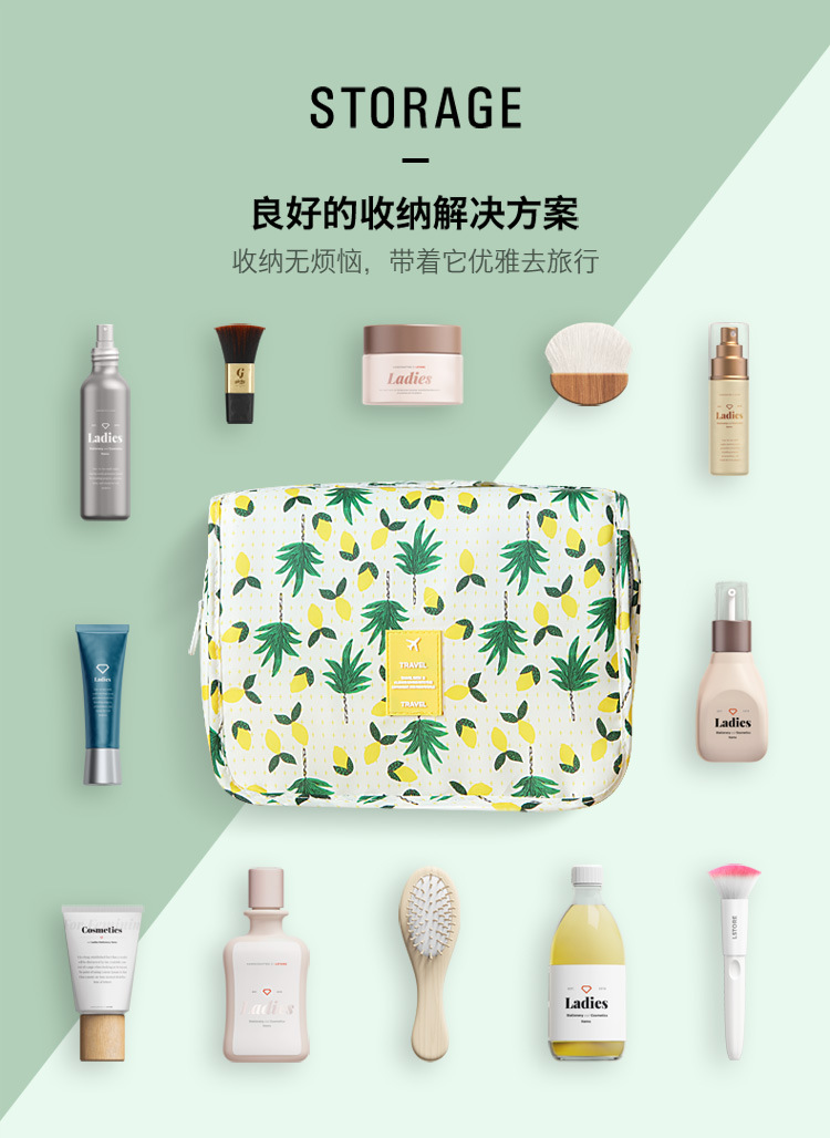 New twill waterproof travel folding bag portable business trip hand hook wash bag