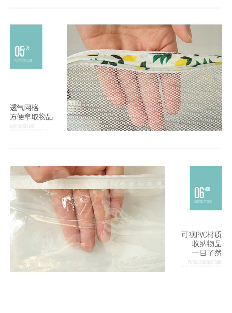 New twill waterproof travel folding bag portable business trip hand hook wash bag
