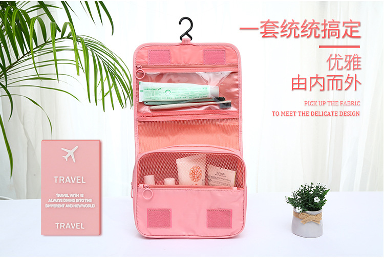Spot wholesale waterproof travel bulk twill hook wash bag portable travel toiletrie bag