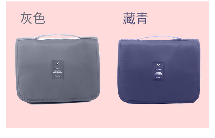Spot wholesale waterproof travel bulk twill hook wash bag portable travel toiletrie bag