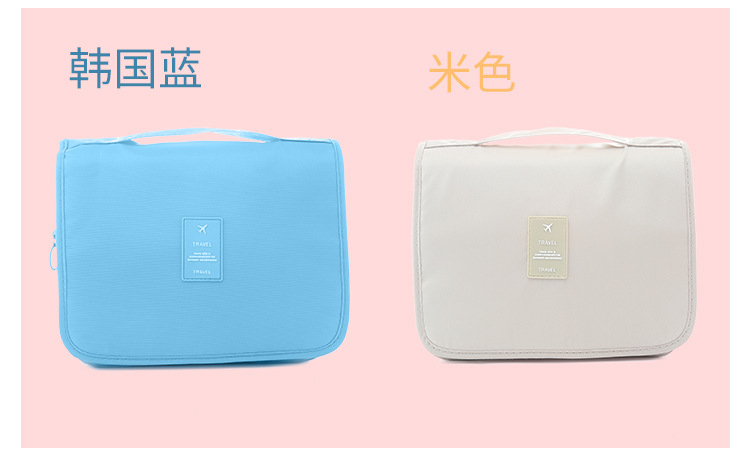 Spot wholesale waterproof travel bulk twill hook wash bag portable travel toiletrie bag