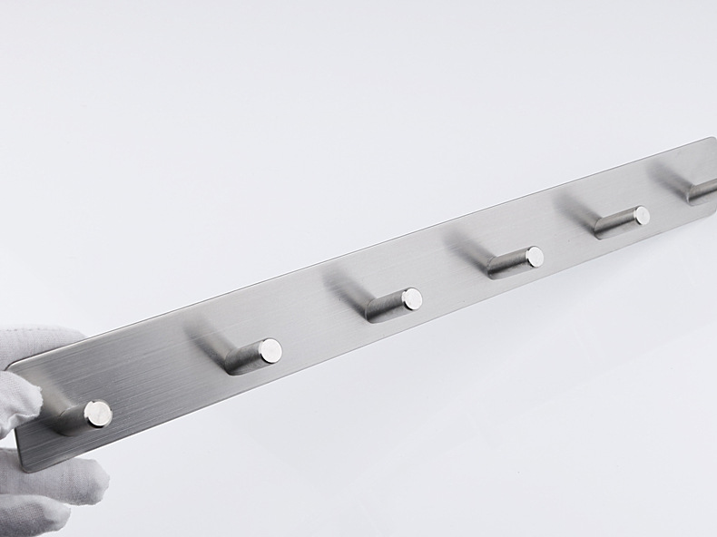 Kitchen and bathroom non staple metal coat and hat hook creative sticky hook stainless steel non punch hook single hook