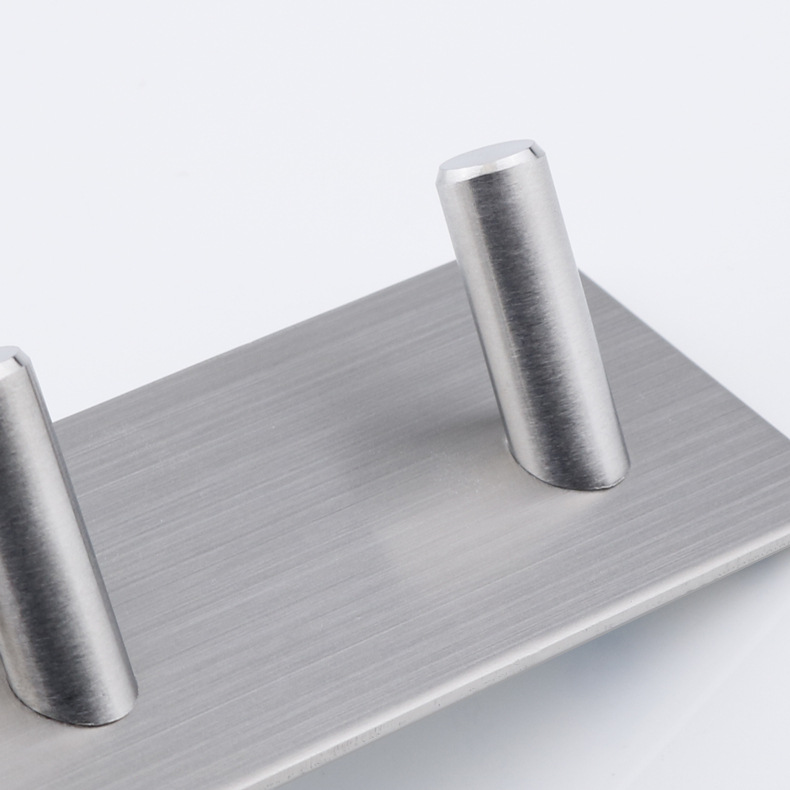 Kitchen and bathroom non staple metal coat and hat hook creative sticky hook stainless steel non punch hook single hook