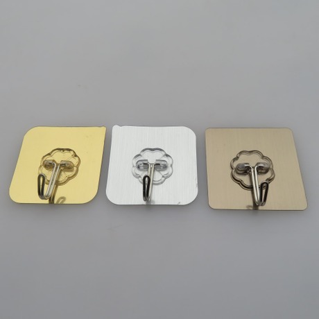 The Six centimeters brushed silver hook small hook strong adhesive hook taobao express magic stick hook factory