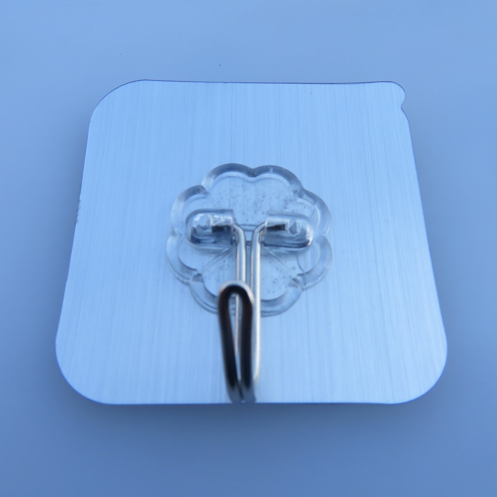 The Six centimeters brushed silver hook small hook strong adhesive hook taobao express magic stick hook factory